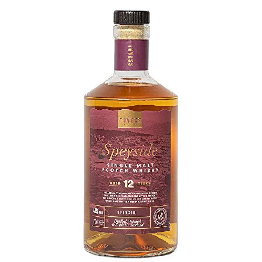 Tovess Whisky escocés puro de malta de Speyside de 12 años - 700 ml jPy5TGwE
