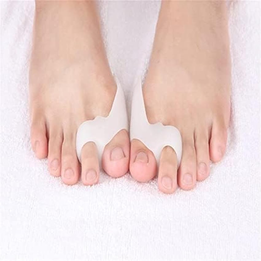 2 herramientas de cuidado de pies de gel Hallux Valgus blanco, corrector de hallux valgus, endereza los dedos, cuidado de pies omYGcMxr