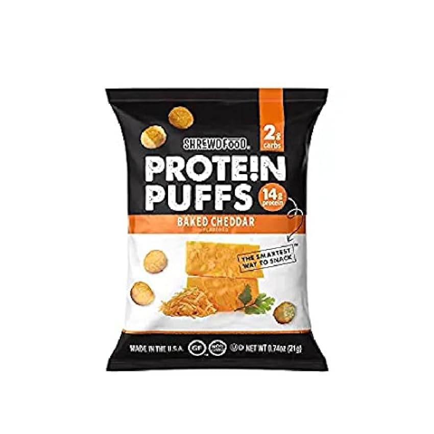 Shrewd Food Protein Puffs, Baked Cheddar, 14g Protein, 