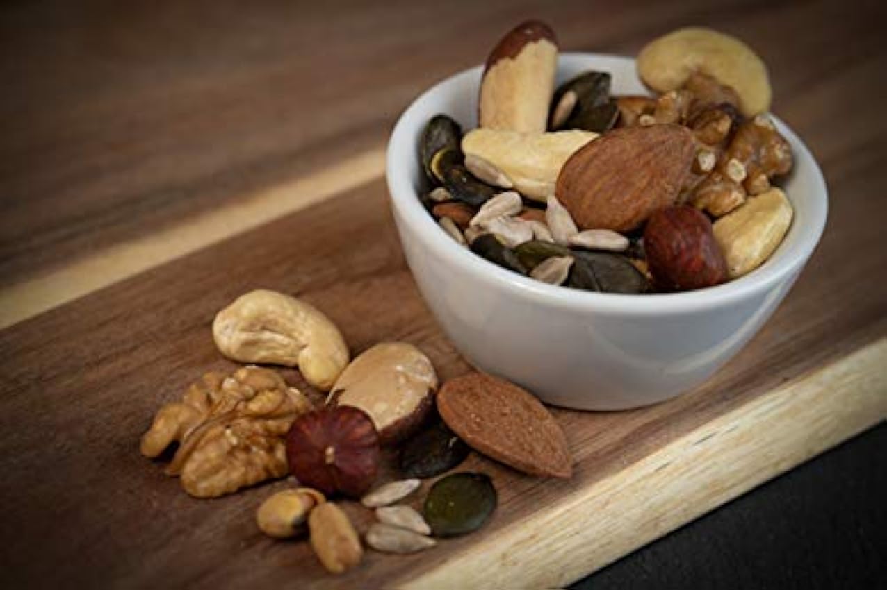 Bio Mezcla de frutos secos y semillas – 1 kg – Mezcla de frutos secos de nueces sin tostar, granos y semillas – crudos PEqoG9nl