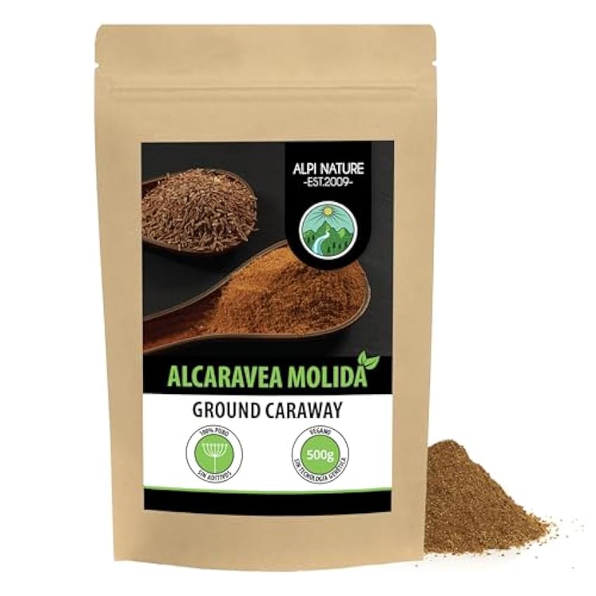 Semillas de alcaravea molidas (500g), semillas de alcaravea molidas, polvo de alcaravea 100% natural sin aditivos LrkqbC4w