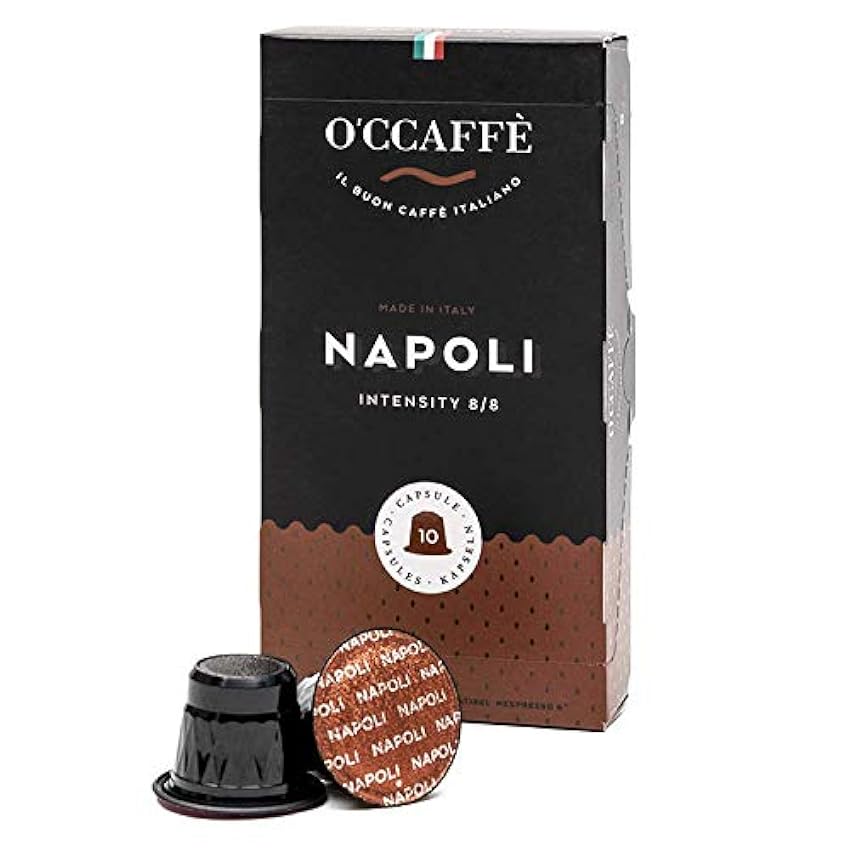 O´CCAFFÈ – Napoli | Cápsulas compatibles con Nespresso | 200 unidades | Café de torrefacción extralenta en tambor de una empresa familiar italiana nRbWbwfZ