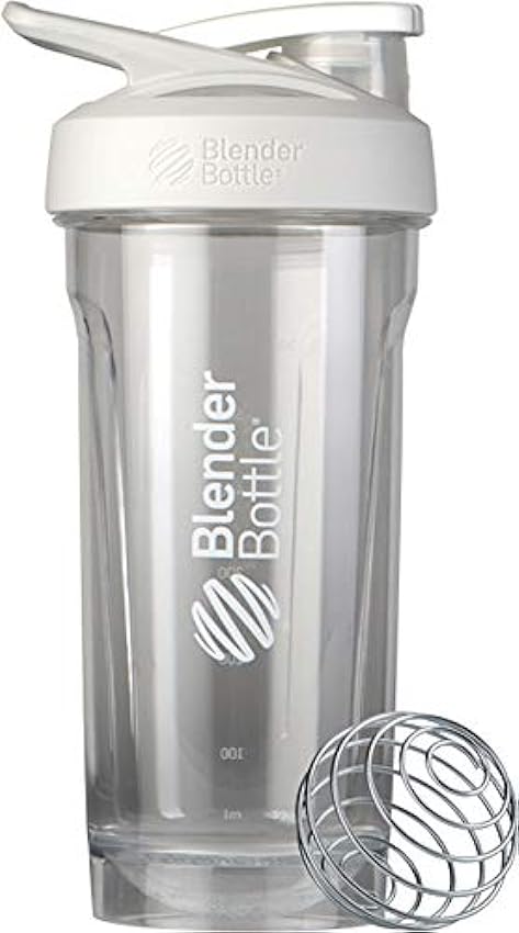 BlenderBottle Strada Shaker Cup perfecta para batidos de proteínas y preentrenamiento, 28 onzas, color negro PueRUq1k