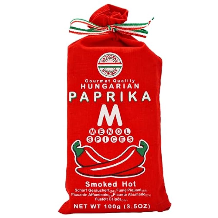 Menol Spices Auténtico Pimentón Húngaro en Polvo (Picante ahumado, 100g) GTT3ekKn