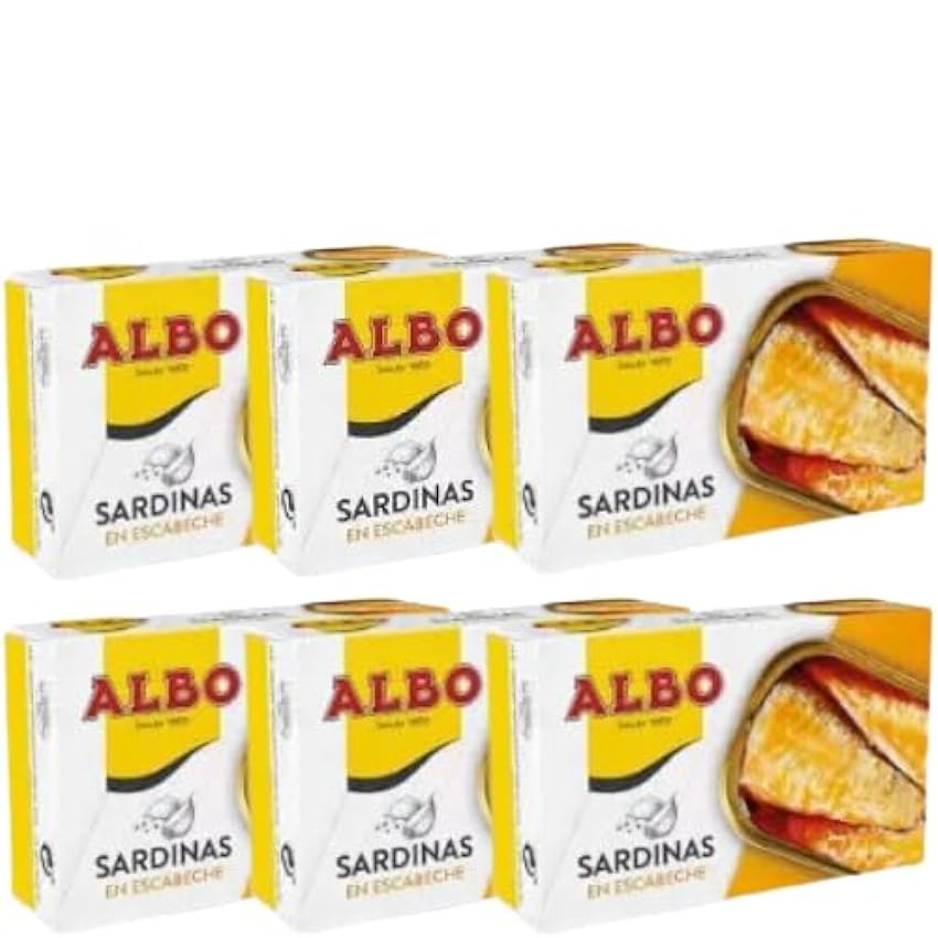 Albo Sardinas en Escabeche 3/4 Piezas 6 x 125 g NdnFPl1C