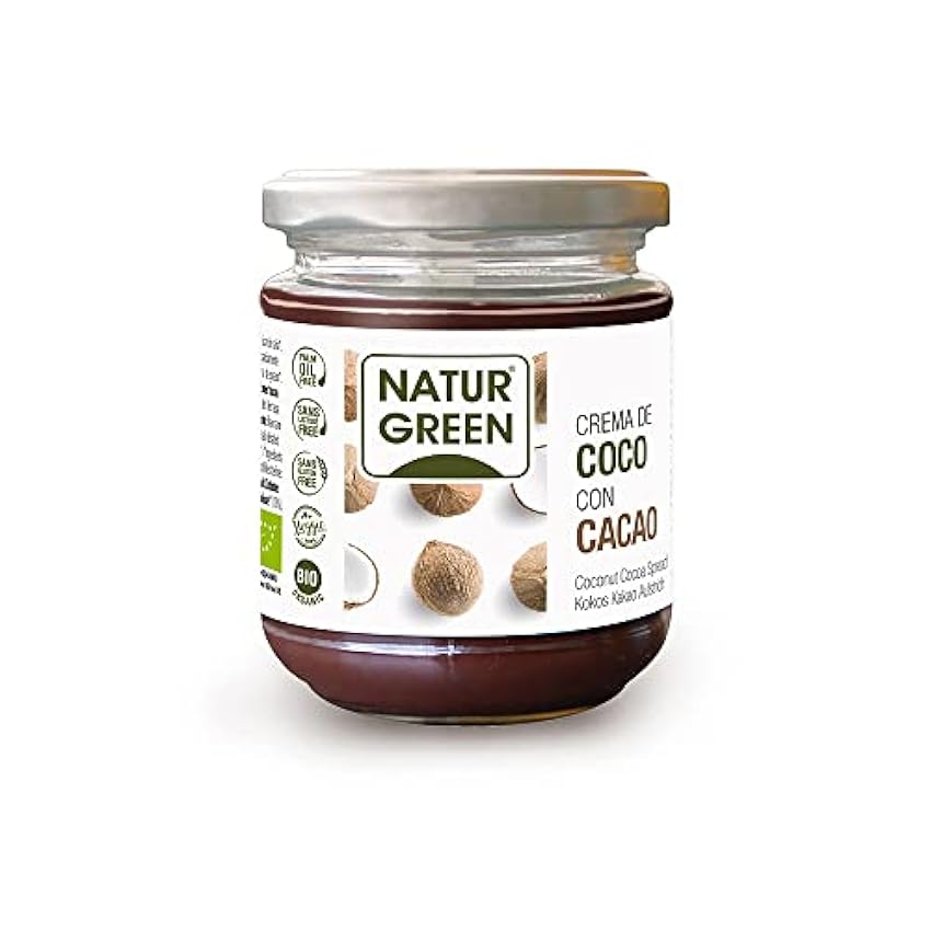 NaturGreen - Crema de Coco Cacao Bio - 200g PbFndqlw