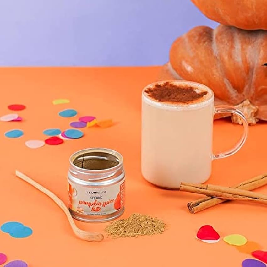 TEA SHOP - Organic Pumpkin Spice Latte - Preparado en Polvo Instantáneo de Calabaza - Sin Teína - Preparado en polvo - Smoothie FZMWl6qI