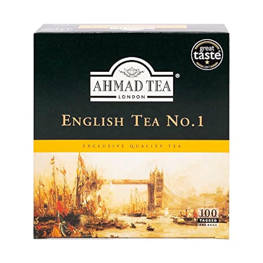 Ahmad Tea English Tea No. 1, Té Verde, 200g, 100 Tea Ba