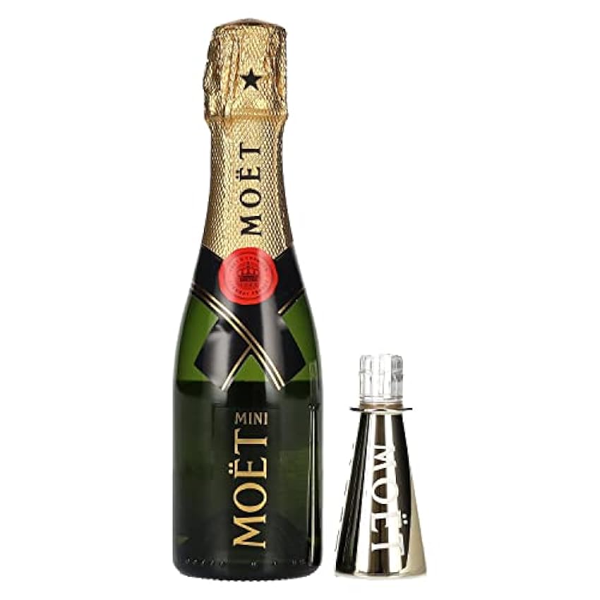 Moët & Chandon Champagne IMPÉRIAL Brut 12% Vol. 6x0,2l in Giftbox with 6 goldenen Bottle Sippers m5362H14
