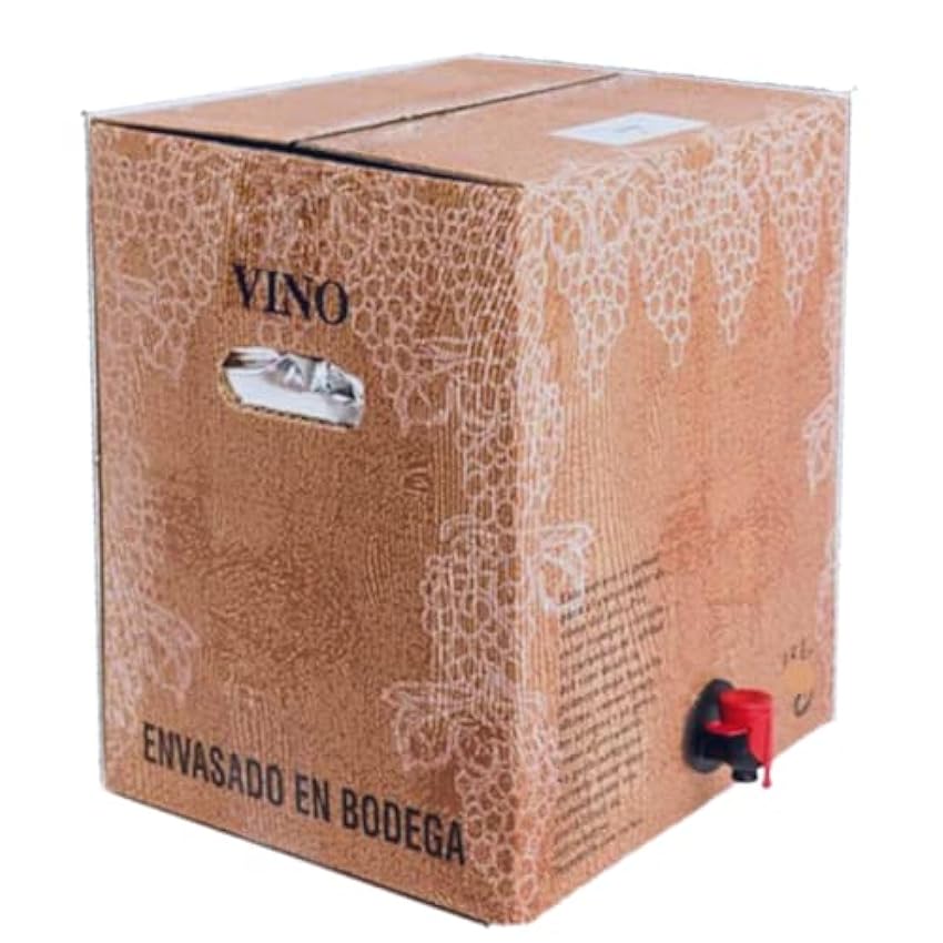 Vino Sin Alcohol Tinto 10L - Bag In Box Vino Tinto. Vino Sin Alcohol 0,0 de La Rioja. Vino Desalcoholizado, Saludable, con Antioxidantes y Todo el Sabor a Vino lBHpQgNl