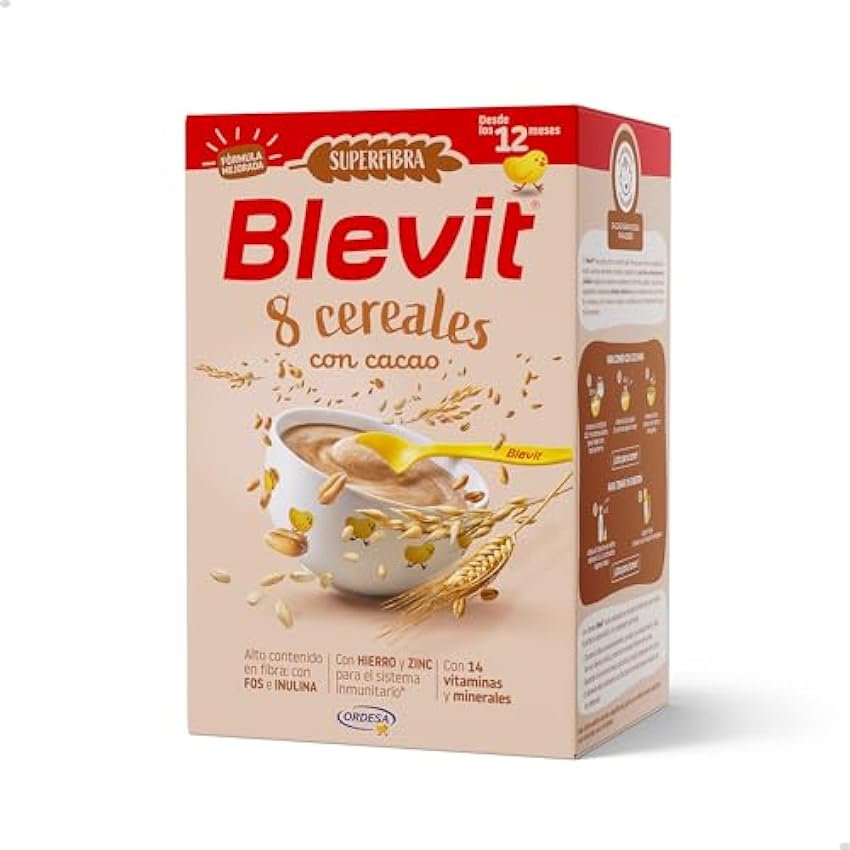 Blevit Superfibra 8 Cereales con Cacao - Papilla de 8 C