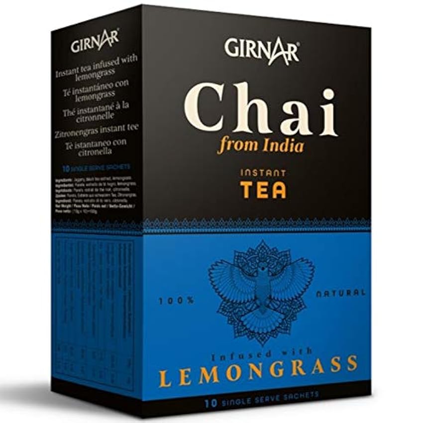 Té Chai Latte instantáneo Lemongrass GIRNAR 100gr (10 b