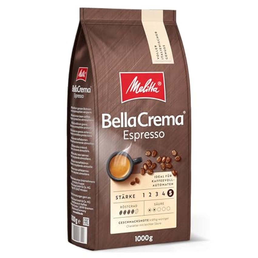 Melitta BellaCrema Espresso - Café Marrón kPmTZTeU