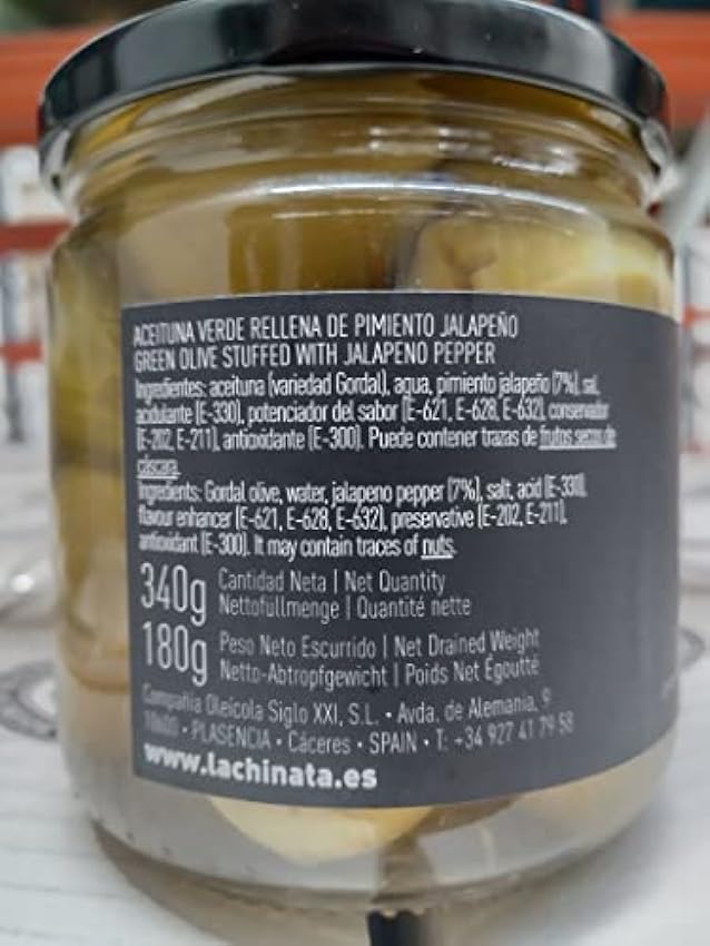 Aceituna Gordal Rellena de Jalapeño - La Chinata (340 g) lhiWhqqR