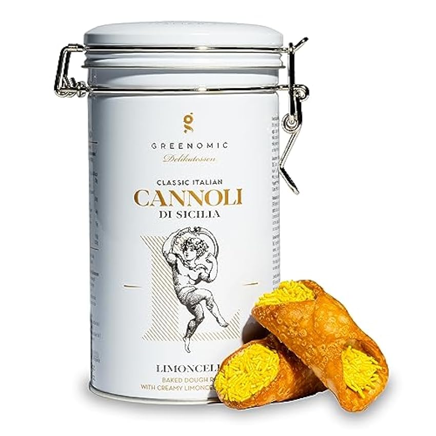 Cannoli-Sicilianos - 200g | rellenos de crema de limoncello - empaquetado individualmente en una encantadora caja de regalo | galletas italianas-sicilianas para acompañar el café y el té Gh3CjAlh