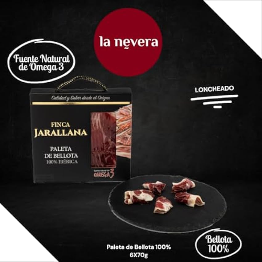 FINCA JARALLANA - Maletín Paleta de Bellota 100% Ibérica, Loncheada y Curada (6x70g) - Delicia Gourmet Ibérica Auténtica ObUyE9D1