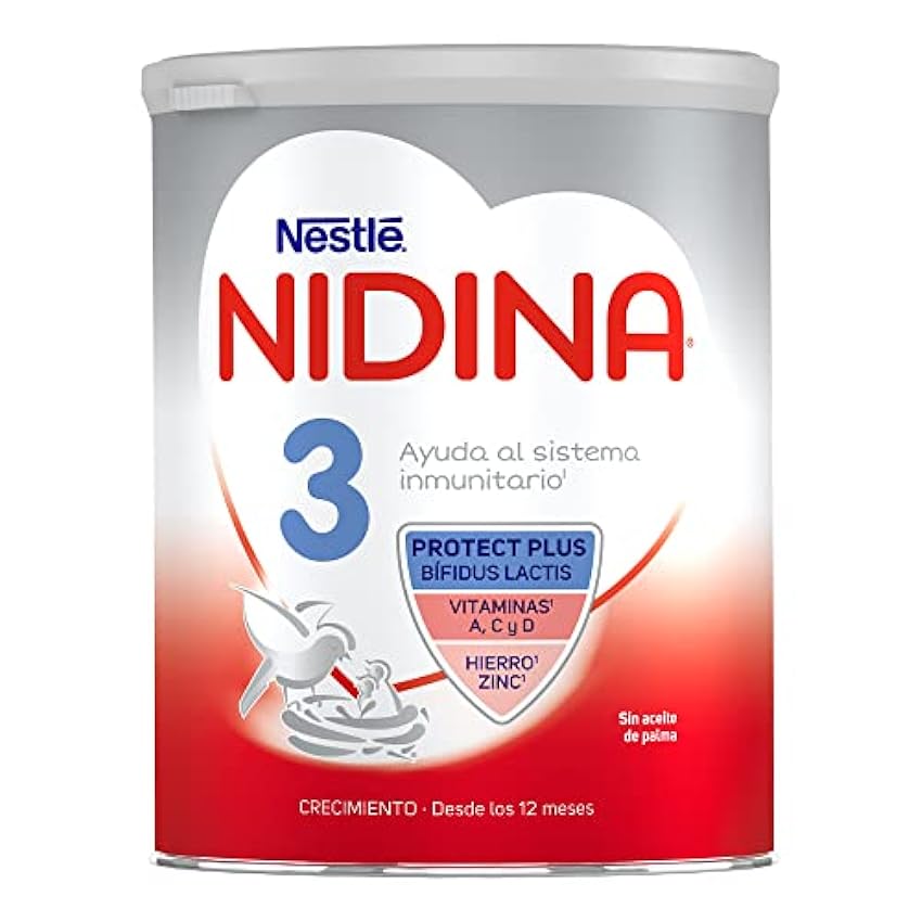 Nestlé NIDINA Leche De Crecimiento A Partir Los 12 Meses X800g, 3 Unidad, Formato Exclusivo ohUW4FJg