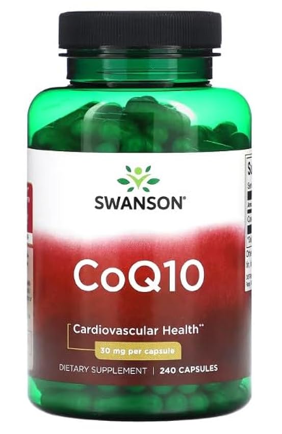 Swanson CoQ10 30mg - Suplemento Antioxidante para Salud Cardiovascular y Energía Celular - 240 Cápsulas Blandas de Alta Absorción nI13gb6U