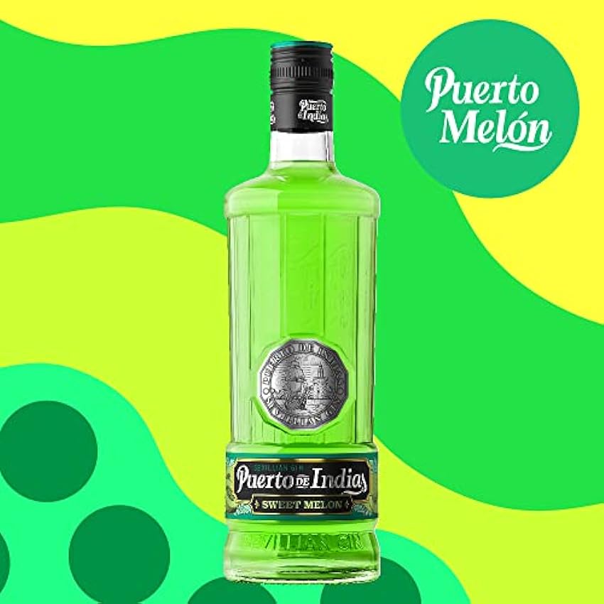 Puerto de Indias – Ginebra de Melon Premium – Sweet Melon Premium Gin – 70 cl – 37.5º izUnhHoc