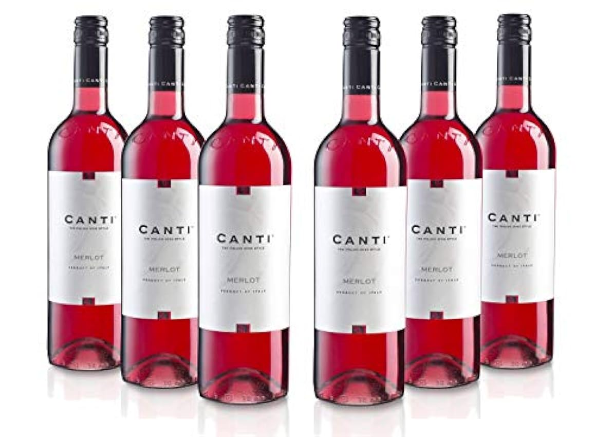 Canti Merlot Rosato Italiano Rosè Vino Seco - 6 Botellas X 750ml InpvnamD
