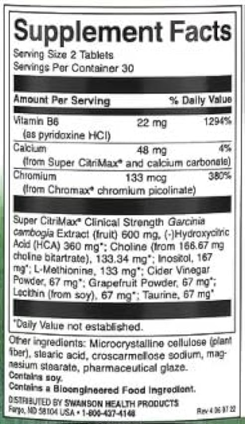 Swanson Fat Burner - 60 Tabletas - Potente Suplemento para Acelerar el Metabolismo y Pérdida de Peso Efectiva p5zYm5L8