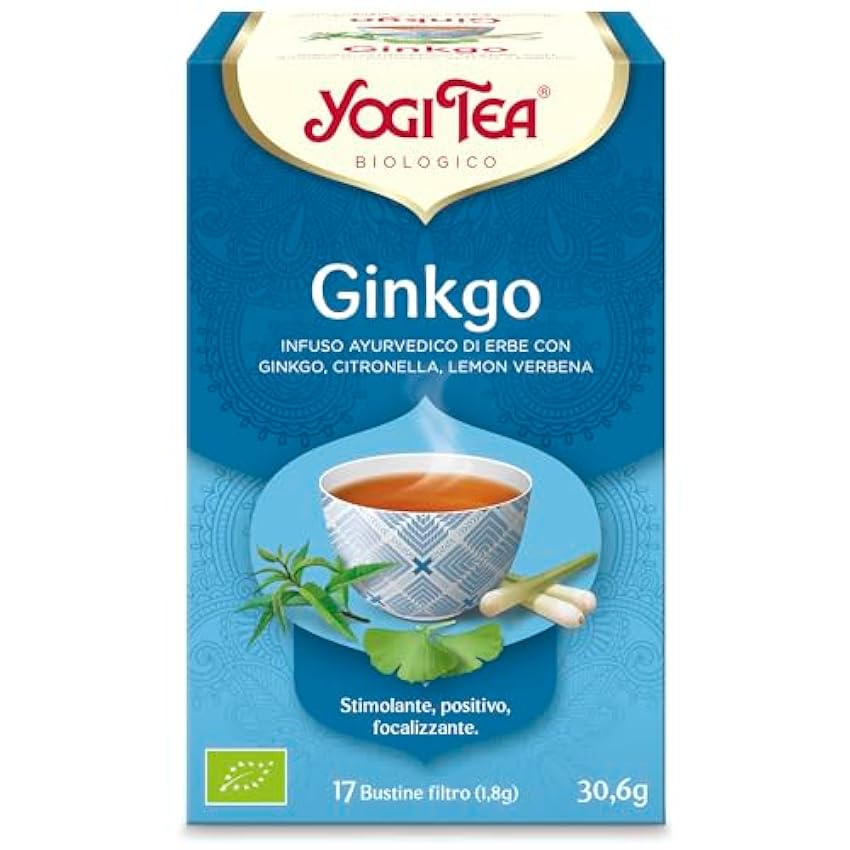 Yogi Tea - Ginkgo - Infusión Ayurvédica - Con Menta y C