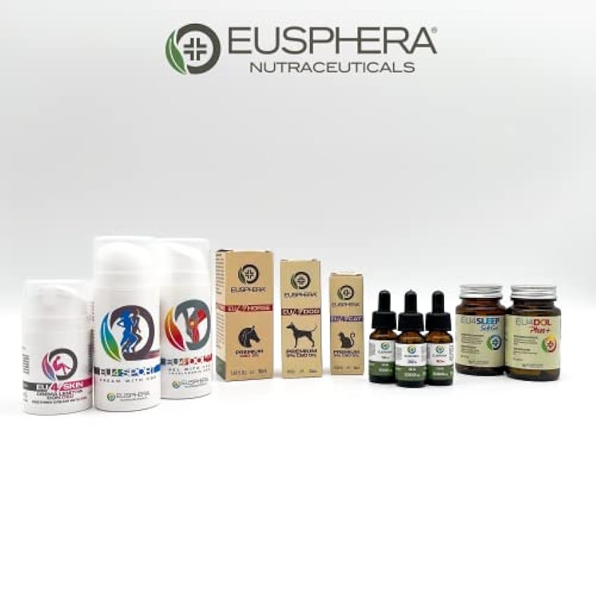 EUSPHERA - Aceite de CBD 10% - Aceite de Cáñamo Certificado - Aceite CBD Puro - 100% Ingredientes Naturales - 200+ Gotas - Made in Italy - 10 ml 1000 mg HbyqSZCQ