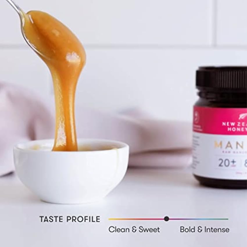 New Zealand Honey Co. Miel de Manuka MGO 829+ / UMF 20+ | Nueva Zelanda Miel 100% Pura y Saludable | 250g IMfqBc5M