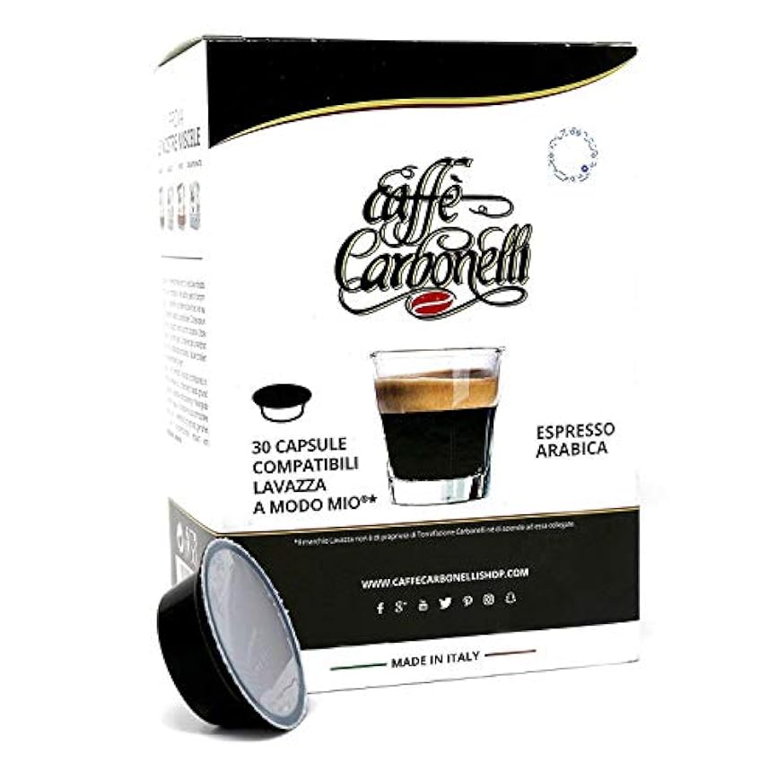120 Cápsulas compatibles Lavazza a modo mio - Caffè Carbonelli mezcla 100% Arabica ovDPeJjx