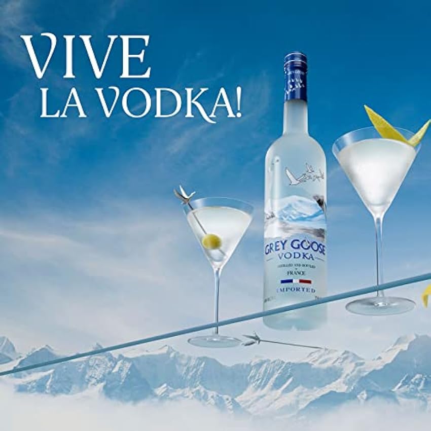 GREY GOOSE vodka prémium francés, elaborado exclusivamente con el mejor trigo francés y agua de manantial natural, 40 % ALC., 100 cl / 1 l jKRyTBx1
