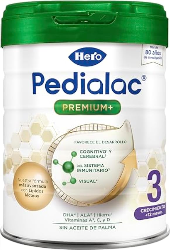 Hero Baby Pedialac 3, Leche infantil de crecimiento 800g, contribuye al crecimiento y desarrollo óptimo de tu bebé, a partir de 12 meses. n3xeDJLb
