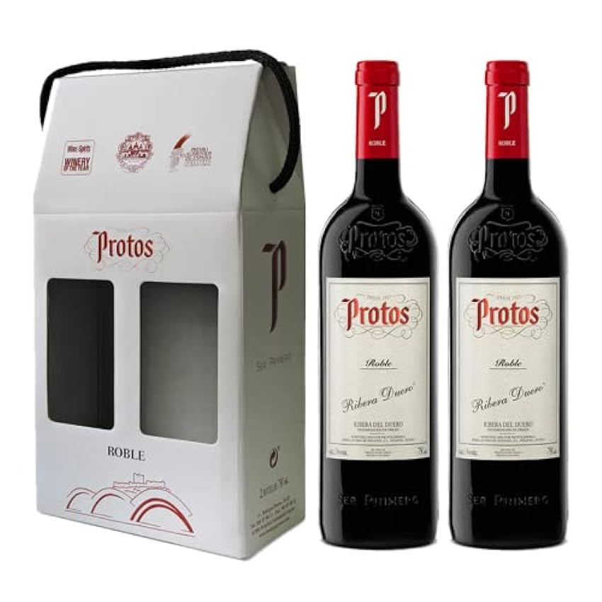 Protos Roble, Tempranillo, Estuche Vino Tinto, Ribera del Duero, 2 botellas 75cl nh81mJZl
