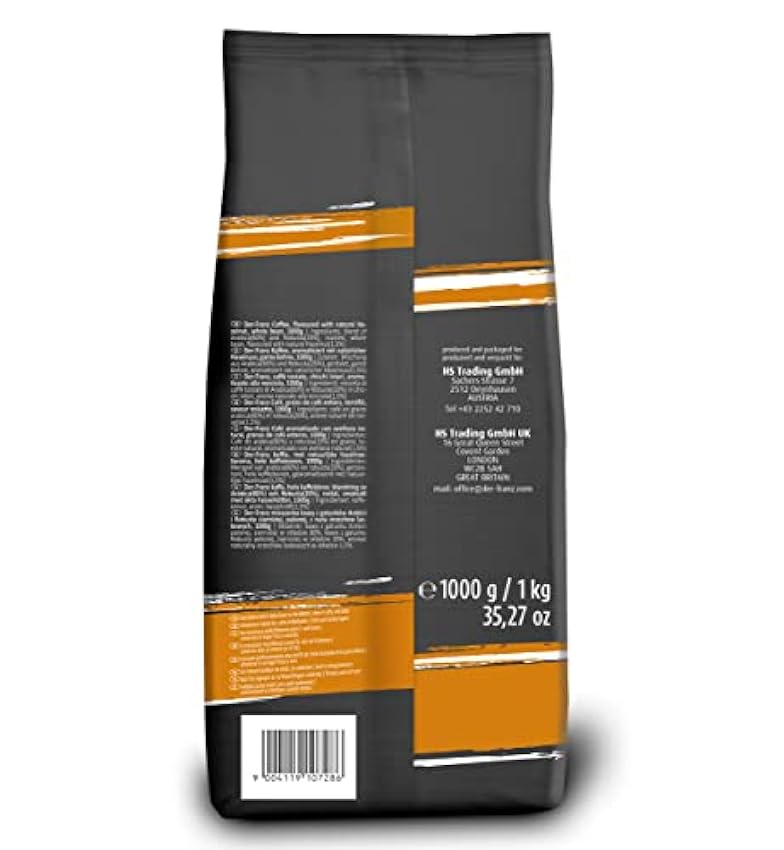 Der-Franz Café, Aromatizados con Avellana, Café mezcla de Arábica y Robusta granos enteros, 1000 g L9r4PkjP