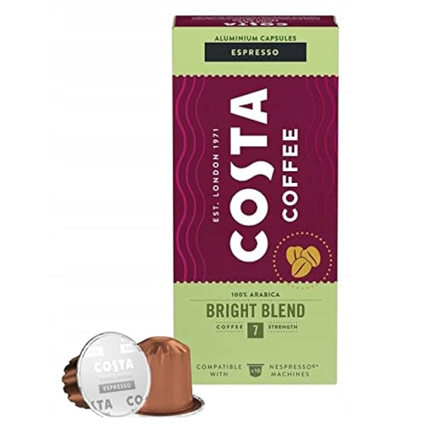 Cápsulas Costa Coffee Bright Blend, compatibles con Nes