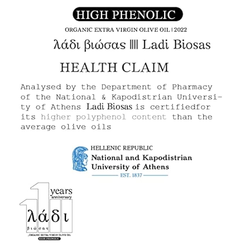 Ladi Biosas Premium Organic Extra Natives Olivenöl 250 ml pUWWyUid