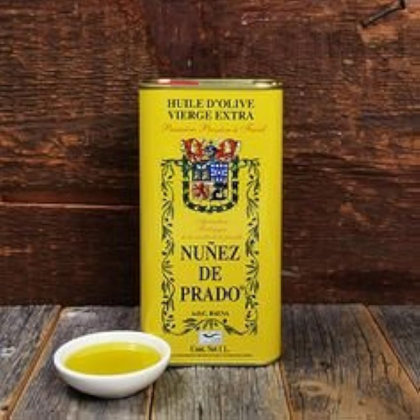 NÚÑEZ DE PRADO - Aceite de Oliva Virgen Extra (Variedades Hojiblanca y Picudo) - Lata 1 Litro hBSkiq4X