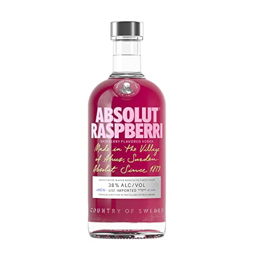 Absolut Raspberri Vodka - 700 ml + Absolut Raspberry Lemonade REDI Cóctel 12 unidades - 250 ml ibdasNly