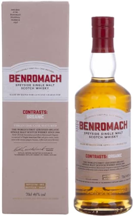Benromach CONTRASTS: ORGANIC Virgin Oak Cask Matured 46% Vol. 0,7l in Giftbox i3nxl0gO