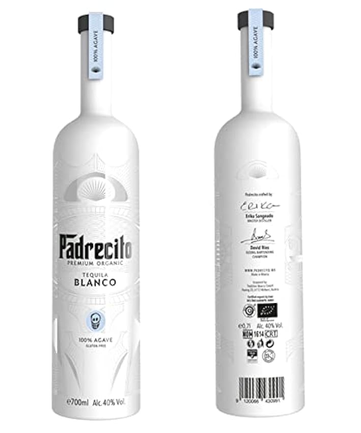 Padre Azul Premium Organic Tequila Blanco Padrecito 100% Agave 40% Vol. 0,7l G5Ks7OAq
