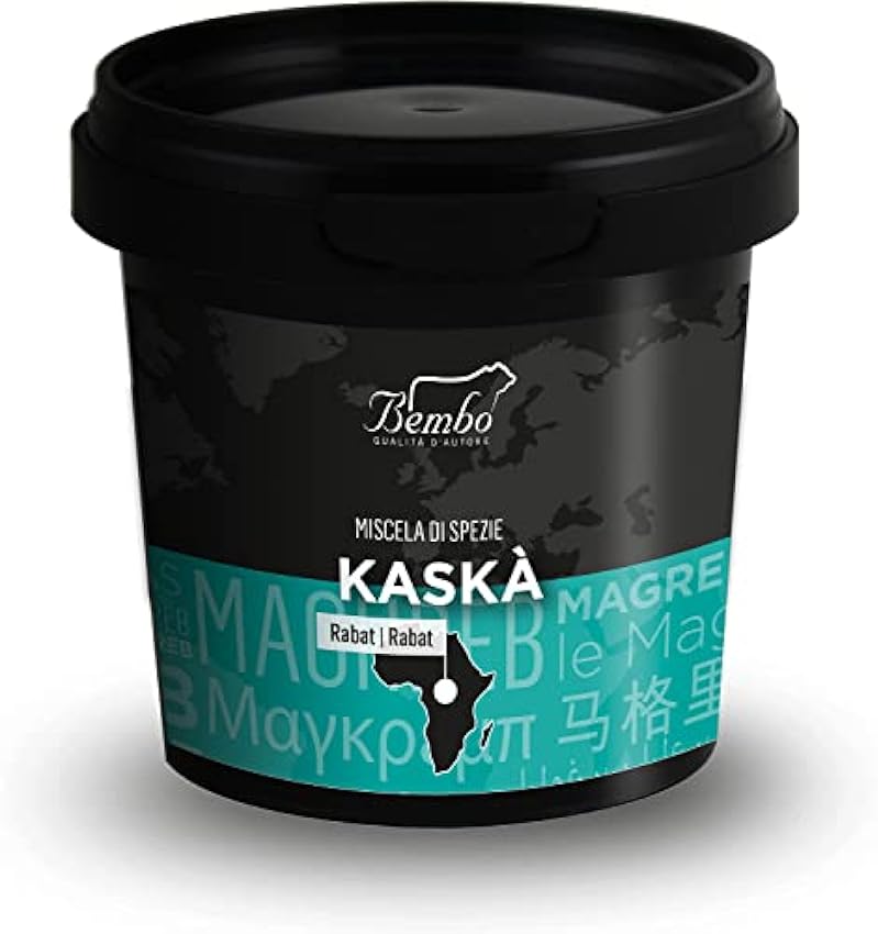 Kaskà Bembo 60 g - Mezcla de especias para Cous Cous - La mezcla más famosa del Magreb - Para carnes de cordero y pescado - (Kaskà 60 g) hlusFpLs
