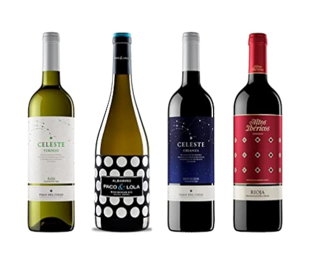 Pack de Cata Vinos icónicos DOs Españolas, Las 4 Rs: Rueda, Rías Baixas, Ribera del Duero y Rioja - Incluye 4 botellas de 75cl OCilCNvS
