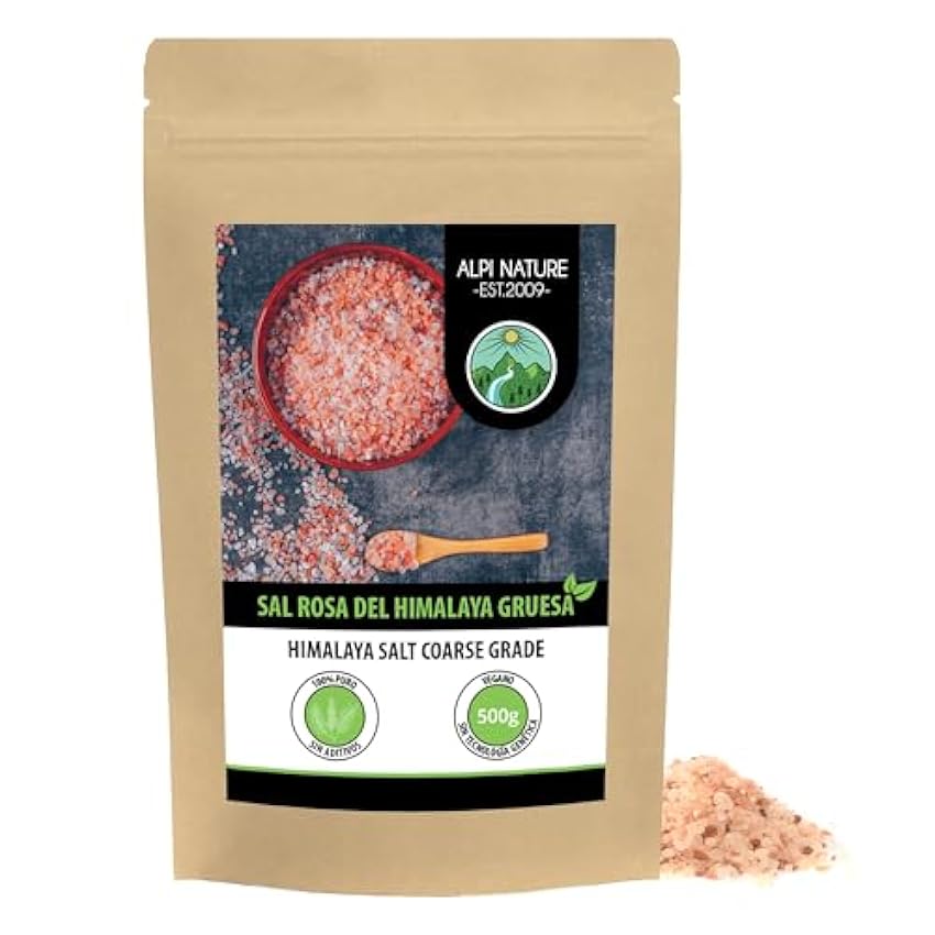 Sal rosa del Himalaya gruesa (500g, 2-4 mm), Sal de cri