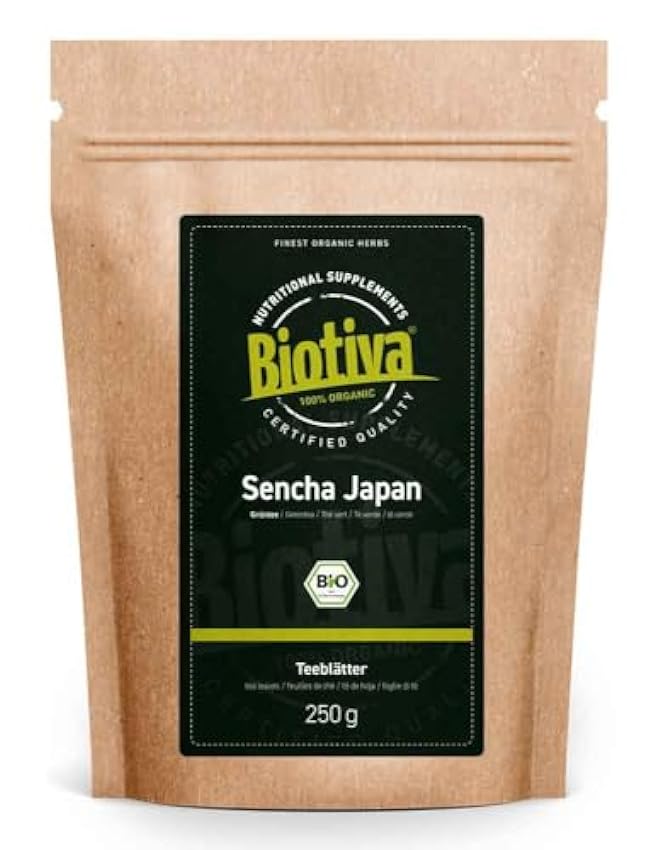 Biotiva Té verde Sencha japonés orgánico 100g - sin aditivos - controlado y embotellado en Alemania O4yd65BW