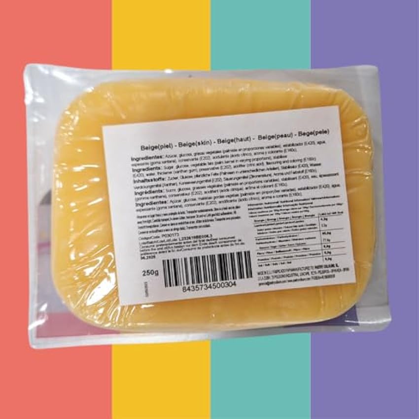 PASTRY COLOURS - Fondant Piel - Cobertura para Tartas - Pasta de Azúcar Maleable y Fácil de Manipular - SugarPastry - 250 Gr - 250 Gr (Piel) MGhJcN5Z
