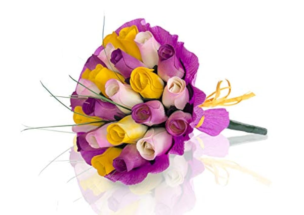 Rosas de madera | Ramo de flores Mila | bonito regalo para cualquier ocasión (50) oLXPmZZp