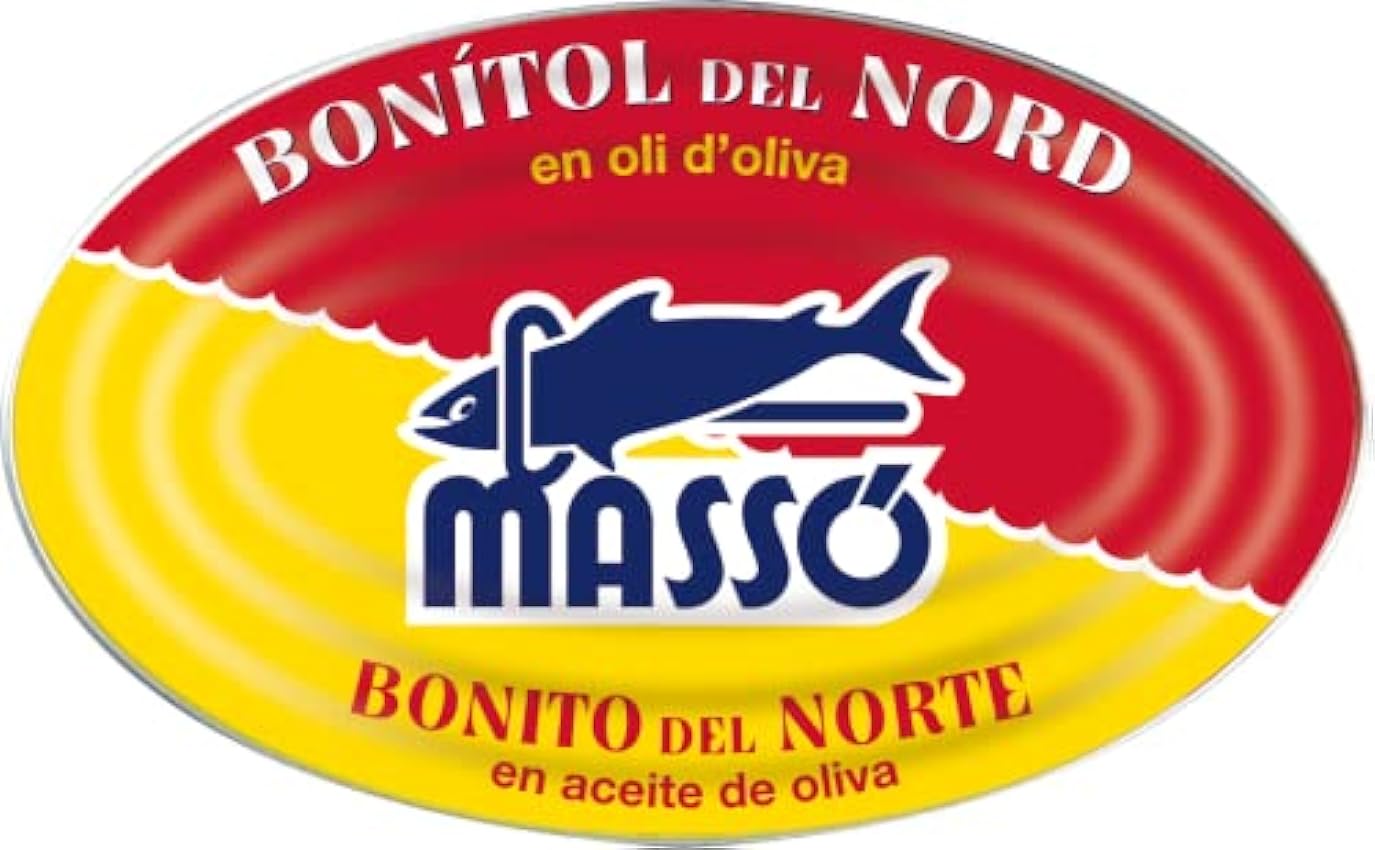 Bonito del norte Massó en aceite de oliva, 1 pack de 3 latas de 230gr, en castellano m0wLJUif