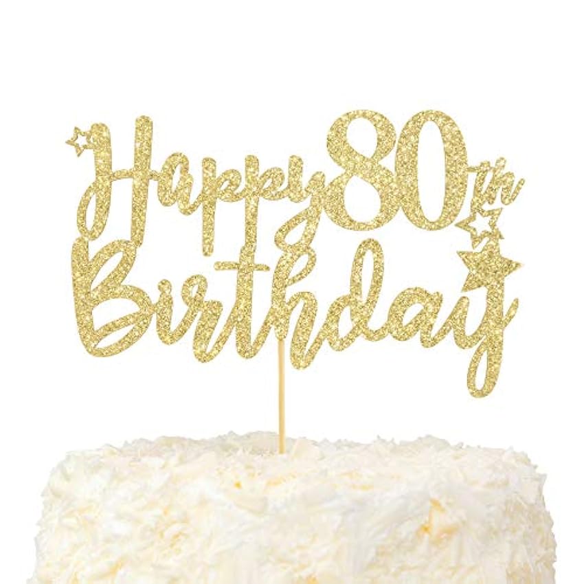 LOVENJOY Happy 80th Birthday Cake Topper 80 y Fabuloso 