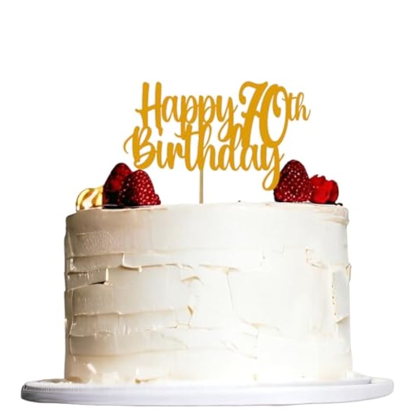 Decoración para tarta de 70 cumpleaños con purpurina azul, número 70, setenta años, decoración para pastel de 70 cumpleaños, celebración, aniversario, suministros para fiestas (dorado 70) Pgf9Q29Q