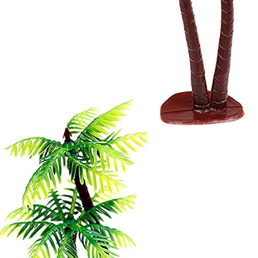 XHBTS 10 piezas de árbol de palmas de coco modelo/decoración para tartas, decoración de magdalenas, modelo de paisaje, modelo de paisaje para decoraciones de tartas o modelos de construcción g0ZDRV9M