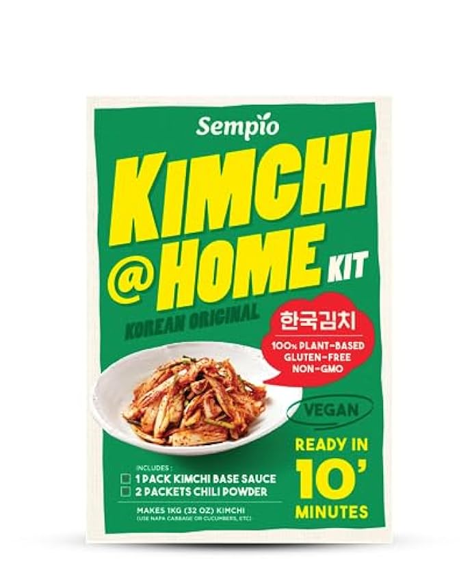Kimchi Home Kit Vegan 170 Gram Make fresh, delicious and fermented Korean Kimchi in only 10 minutes kGlommUP